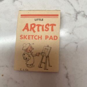 Vintage Cracker Jack Co Little Artist Sketch Pad Miniature‎ Book Collectable